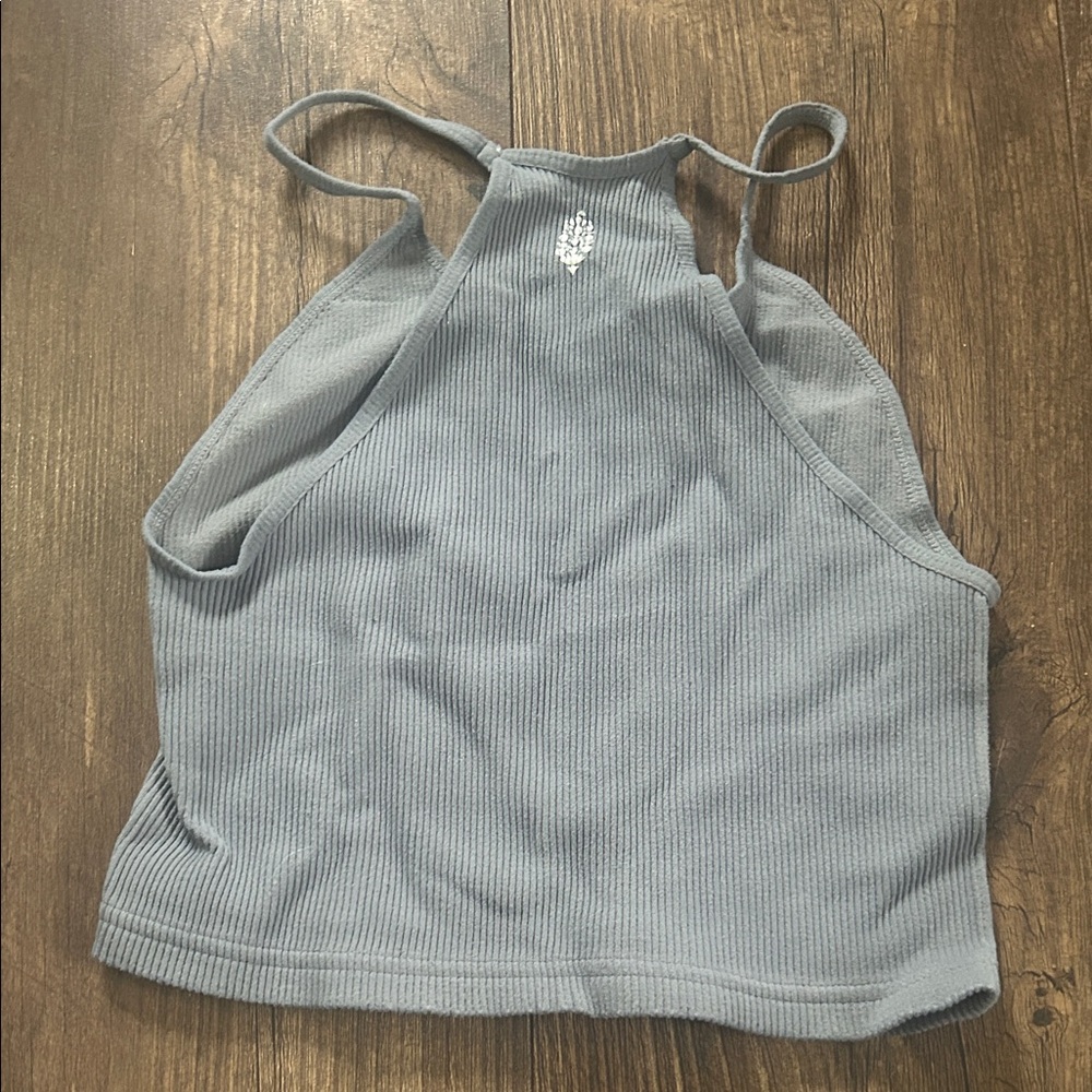 Free People Ribbed Blue Tank Top - Picture 2 of 3